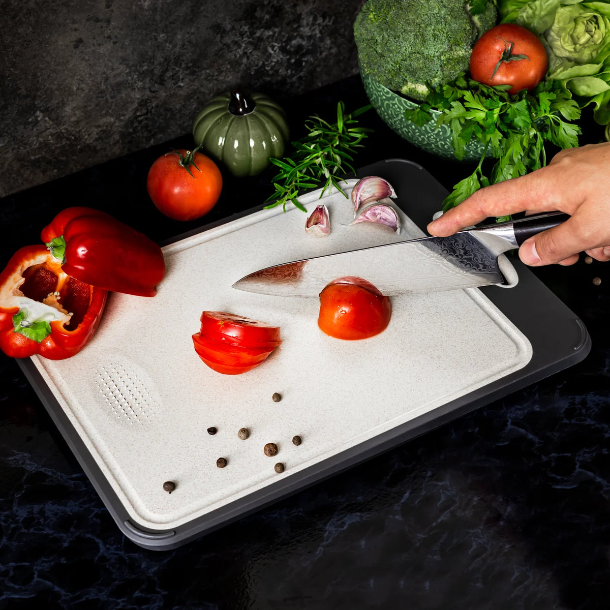 CleanChop™ - The Double Sided Steel Cutting Board